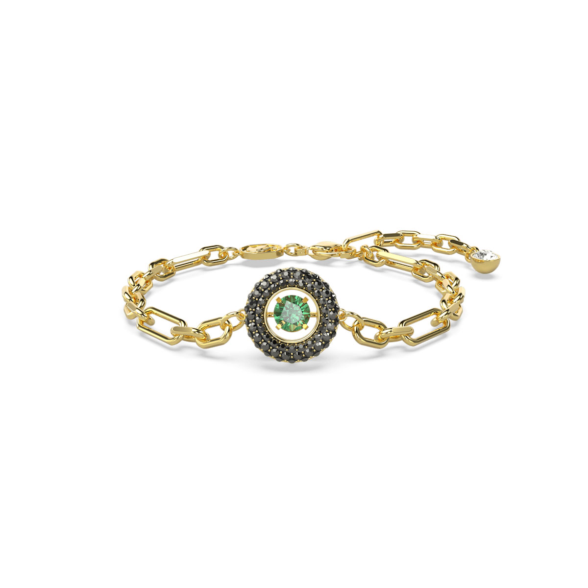 Swarovski Swarovski Sparkling Dance bracelet, Green, Gold