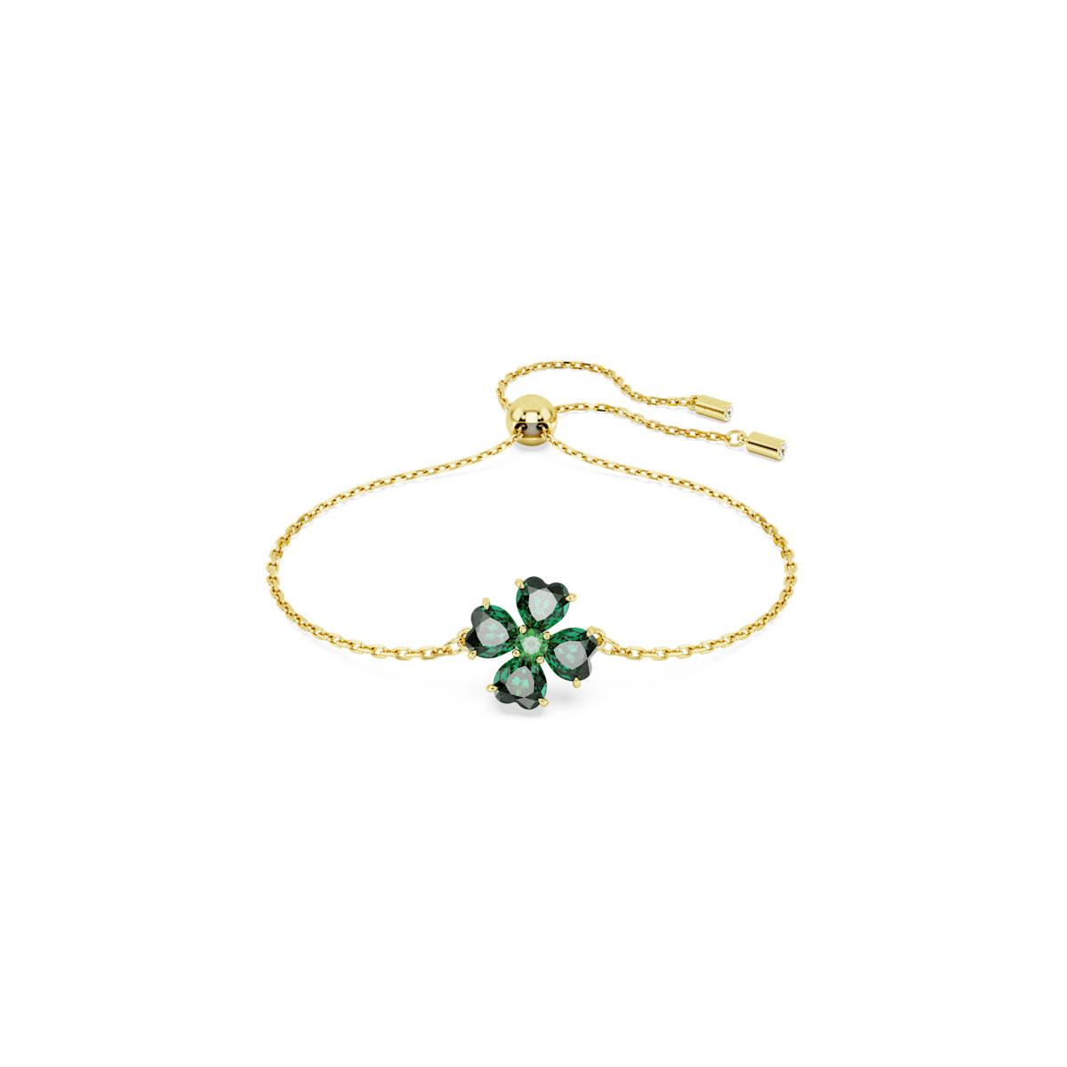 Swarovski Idyllia Clover Green and Gold Bracelet