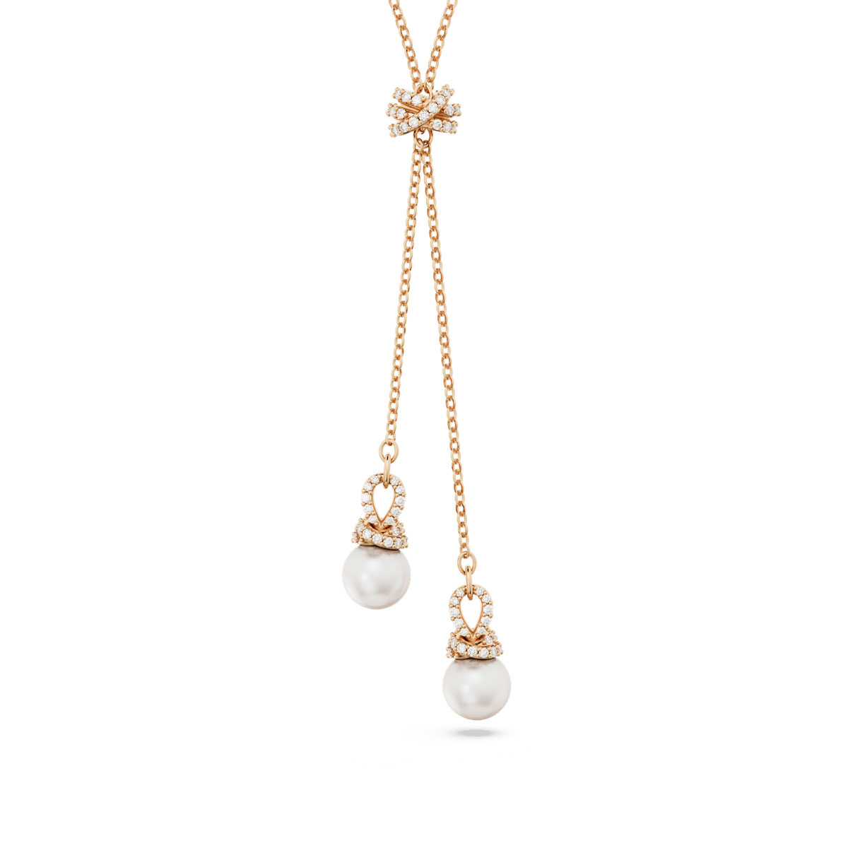 Swarovski Originally Y pendant, White, Rose gold