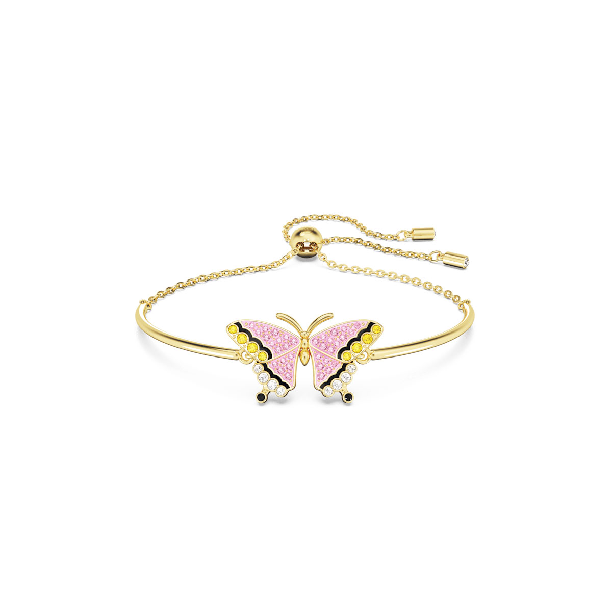 Swarovski Idyllia bracelet, Butterfly, Multicolored, Gold