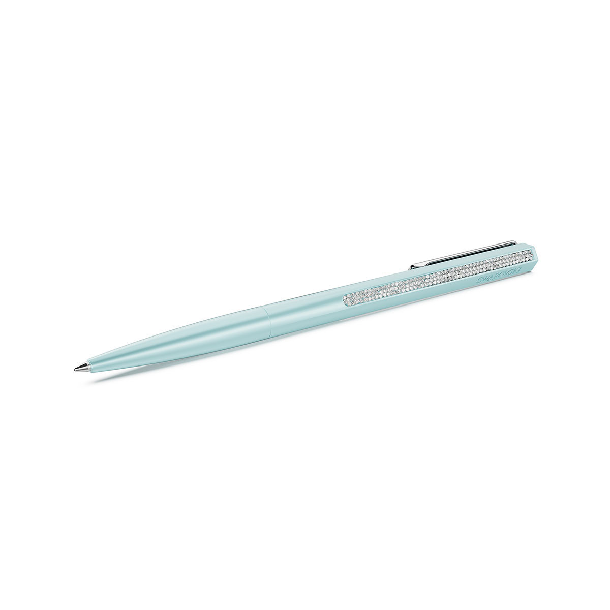 Swarovski Crystal Shimmer ballpoint pen, Blue lacquered, Chrome plated