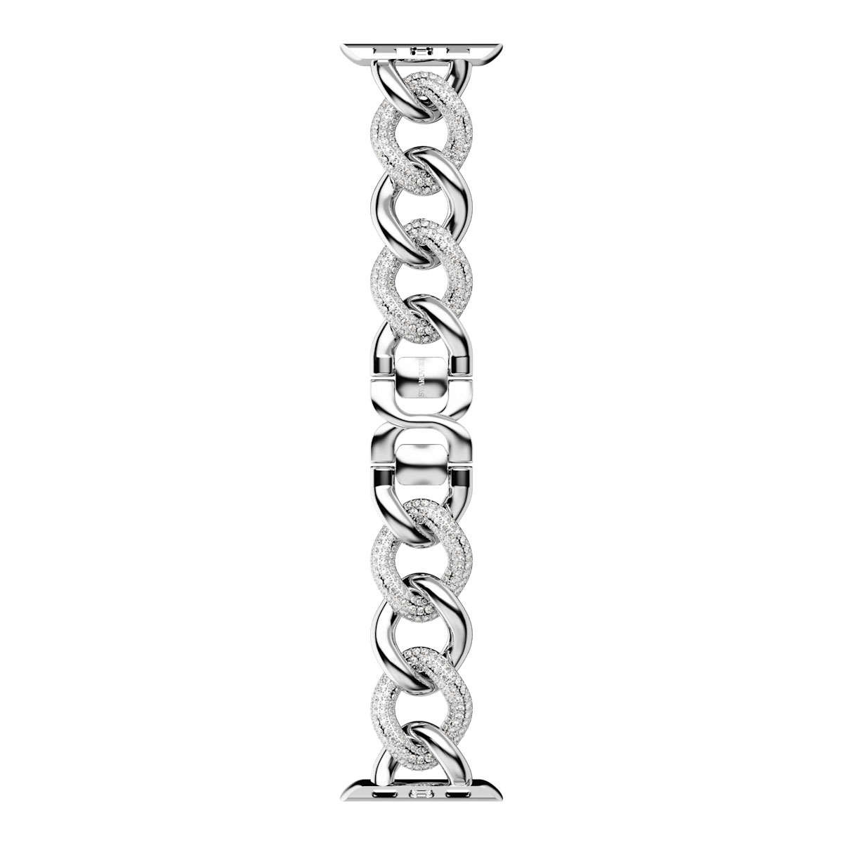 Swarovski Sparkling Chain Strap Apple Watch Cocktail Silver, Stainless Steel