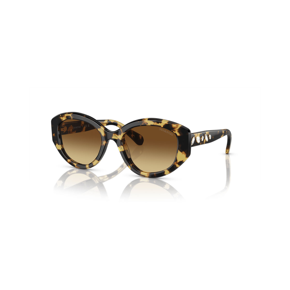 Swarovski Sunglasses, Cat-eye shape, Brown