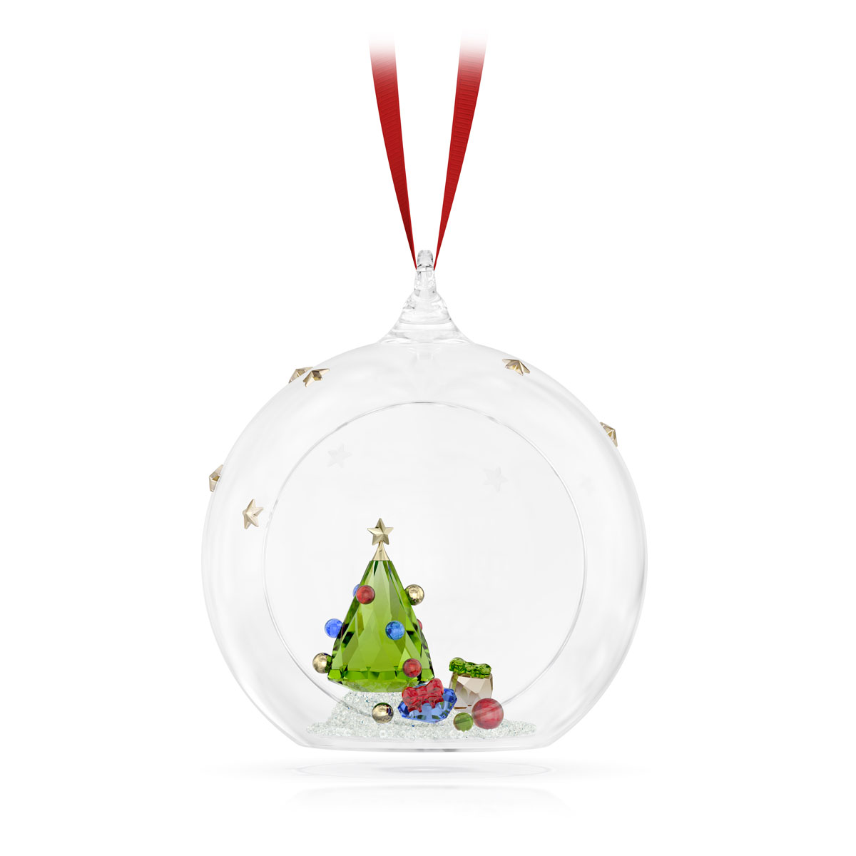 Swarovski 2024 Holiday Cheers Tree And Gifts Ball Ornament