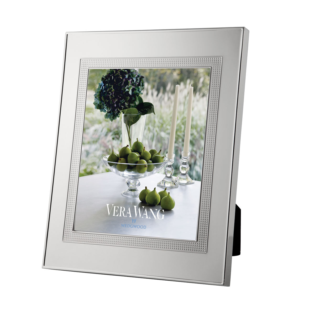 Vera Wang Wedgwood Silver Plate Blanc Sur Blanc 5x7" Picture Frame