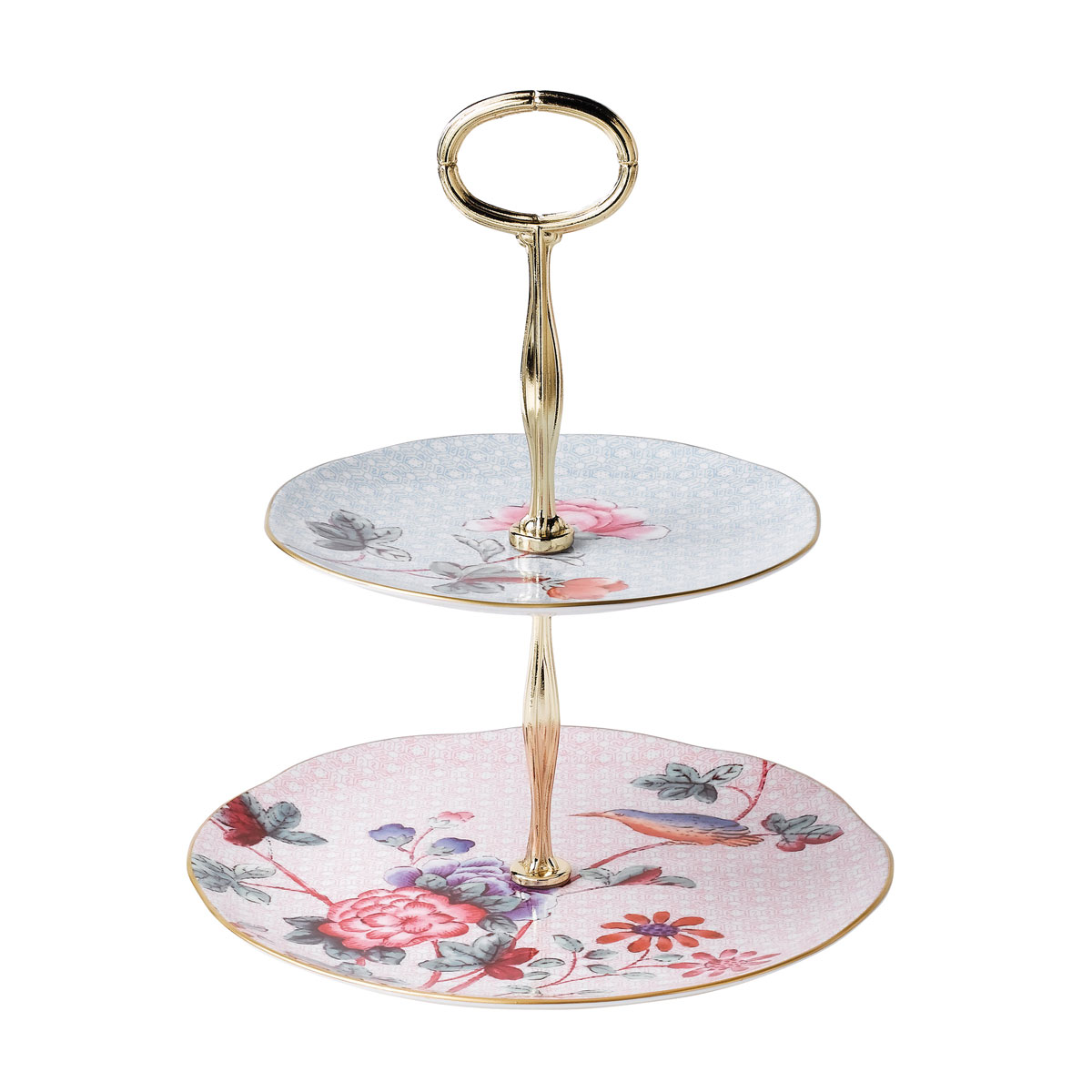 Wedgwood China Cuckoo Cake Stand Two-Tier