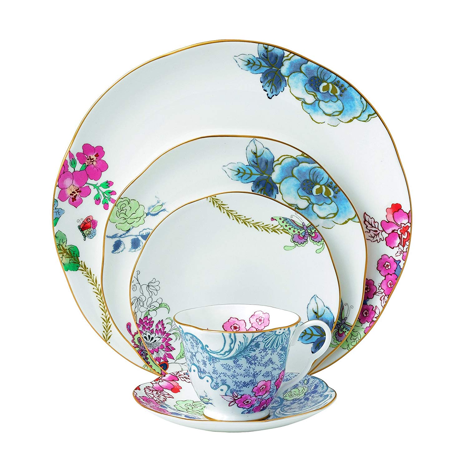 Wedgwood China Butterfly Bloom, 5 Piece Place Setting