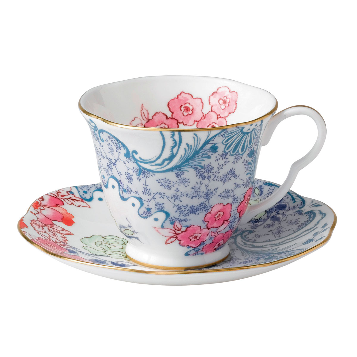 Wedgwood Butterfly Bloom Teacup and Saucer Set Spring Blossom