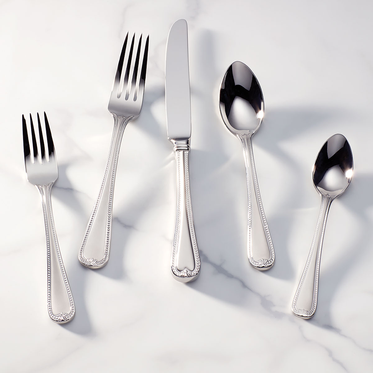 Lenox Vintage Jewel Frosted Flatware 5 Piece Place Setting