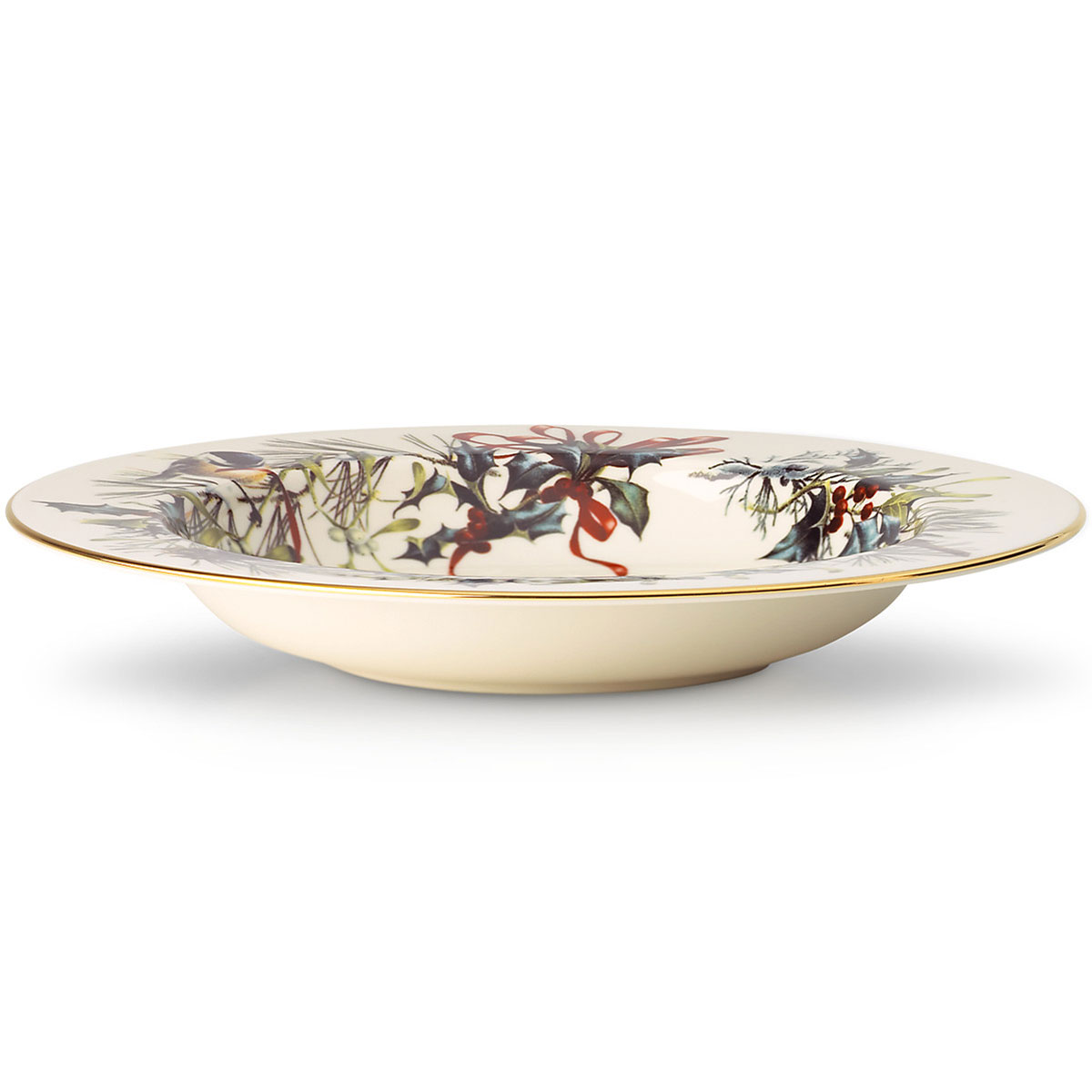 Lenox China Winter Greetings Pasta Bowl, Rim Soup