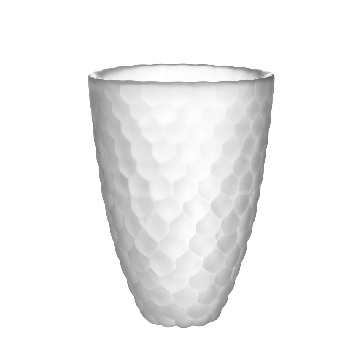 Orrefors Crystal Raspberry Frost 6" Small Vase