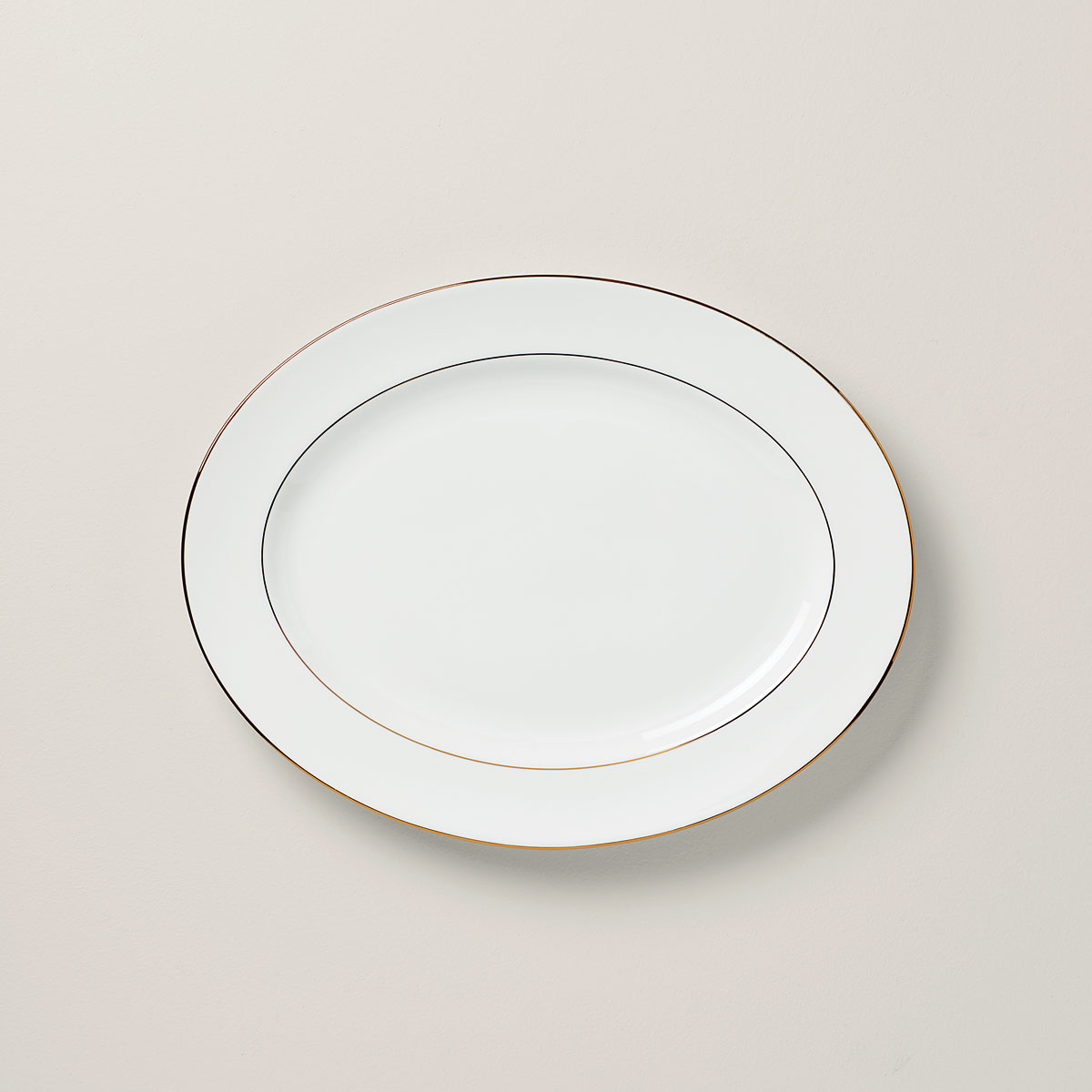 Lenox Continental Dining Gold Oval Platter 16