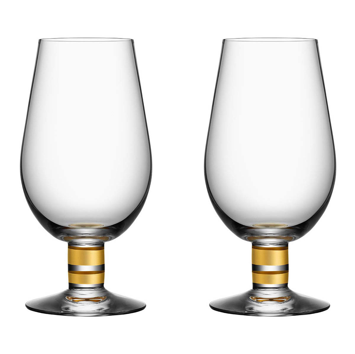 Orrefors Crystal, Morberg Exclusive Beer Glass, Pair
