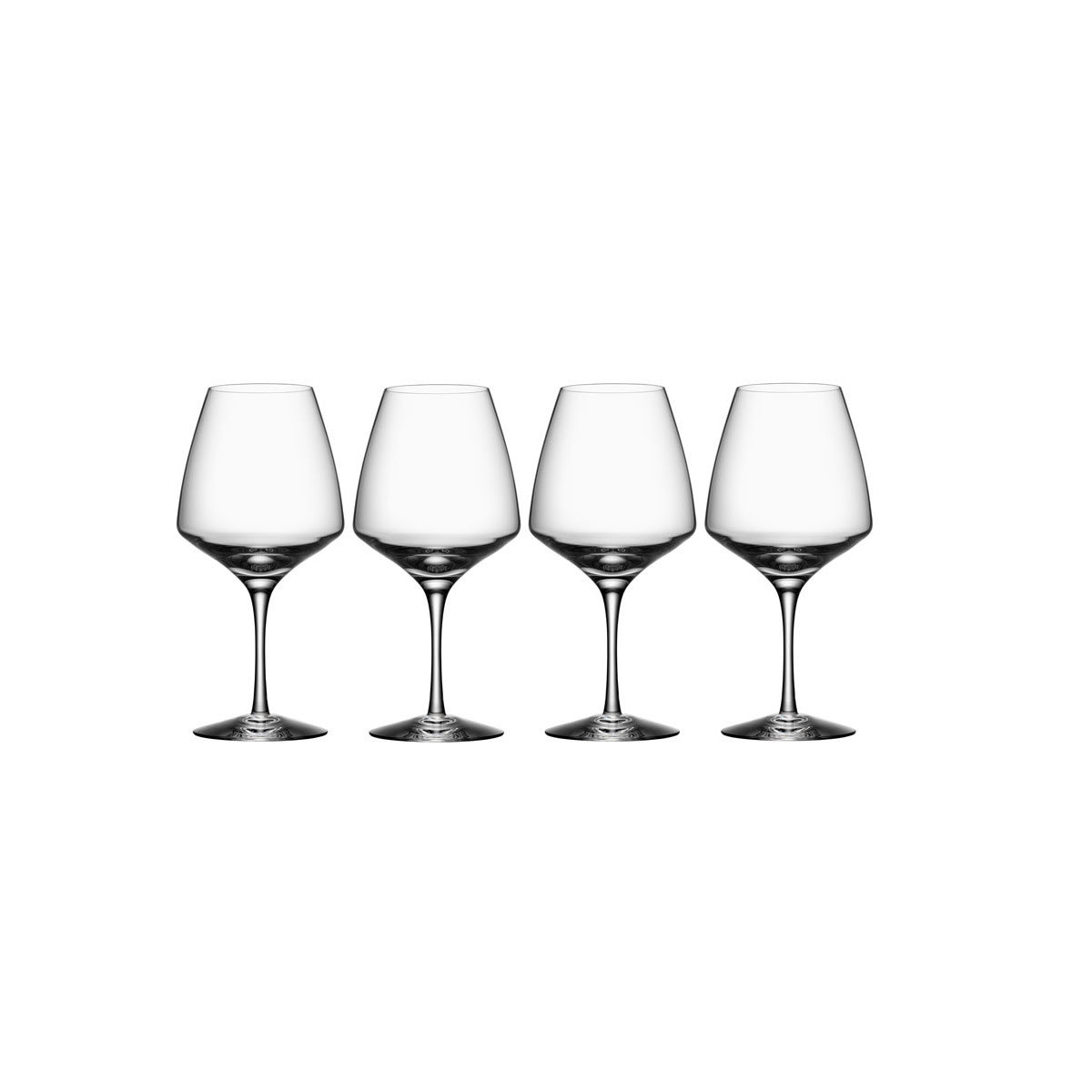 Orrefors Crystal, Pulse Crystal Wine Glasses, Set of Four