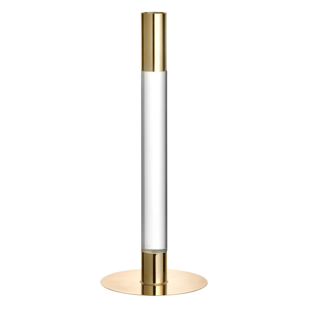 Orrefors Lumiere Candlestick 10.5" Gold