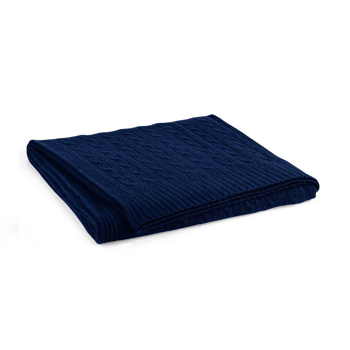 Ralph Lauren Cable Cashmere Throw Blanket, Polo Navy
