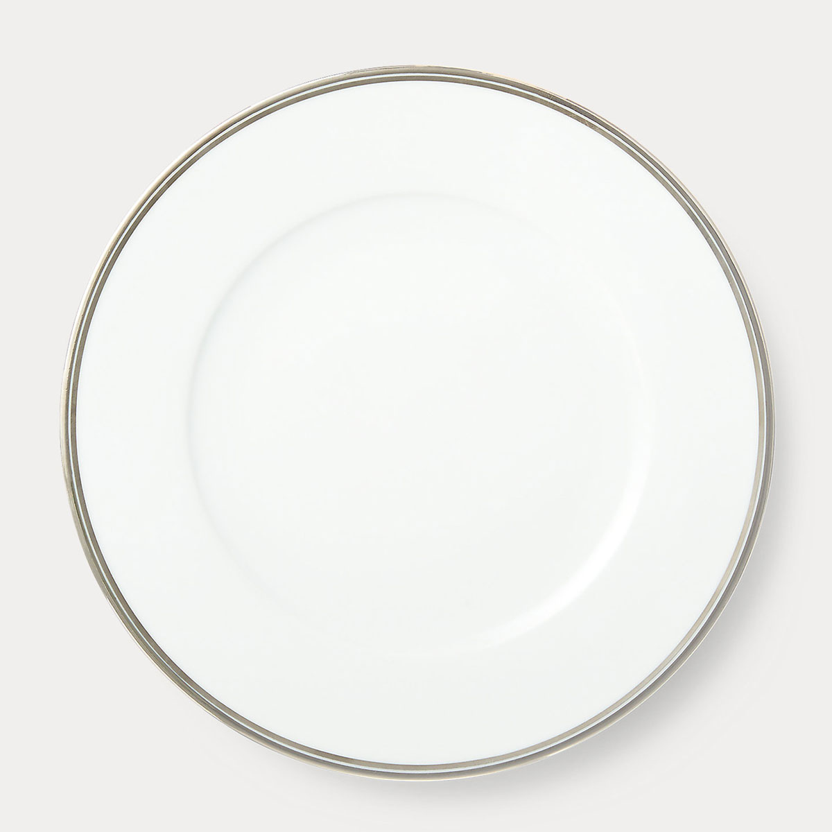 Ralph Lauren Wilshire Dinner Plate, Silver And White