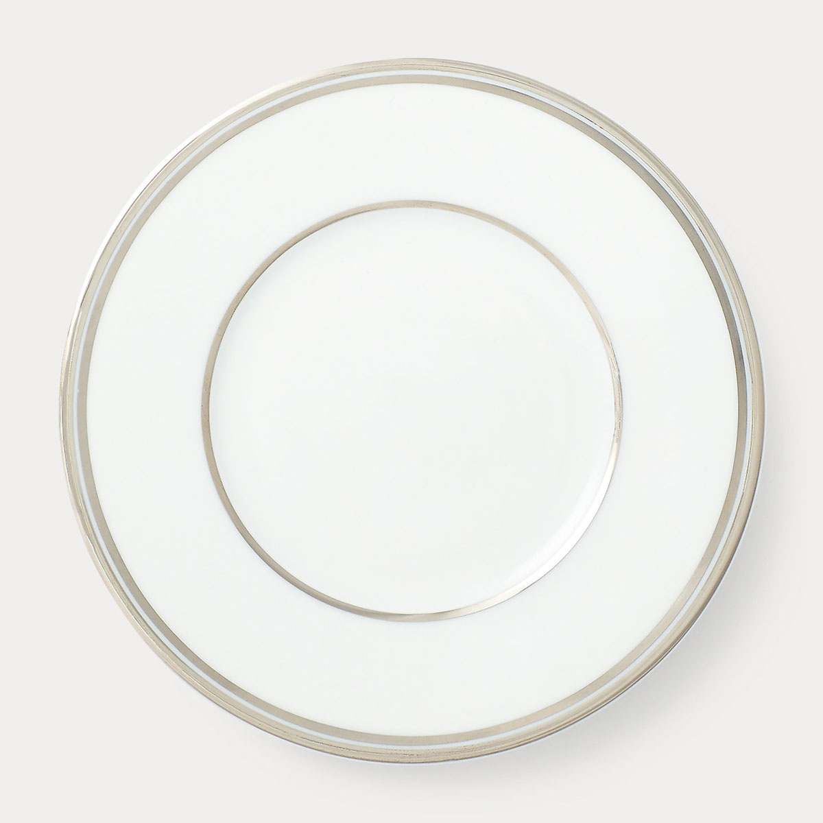 Ralph Lauren Wilshire Bread And Butter Plate, Silver And White