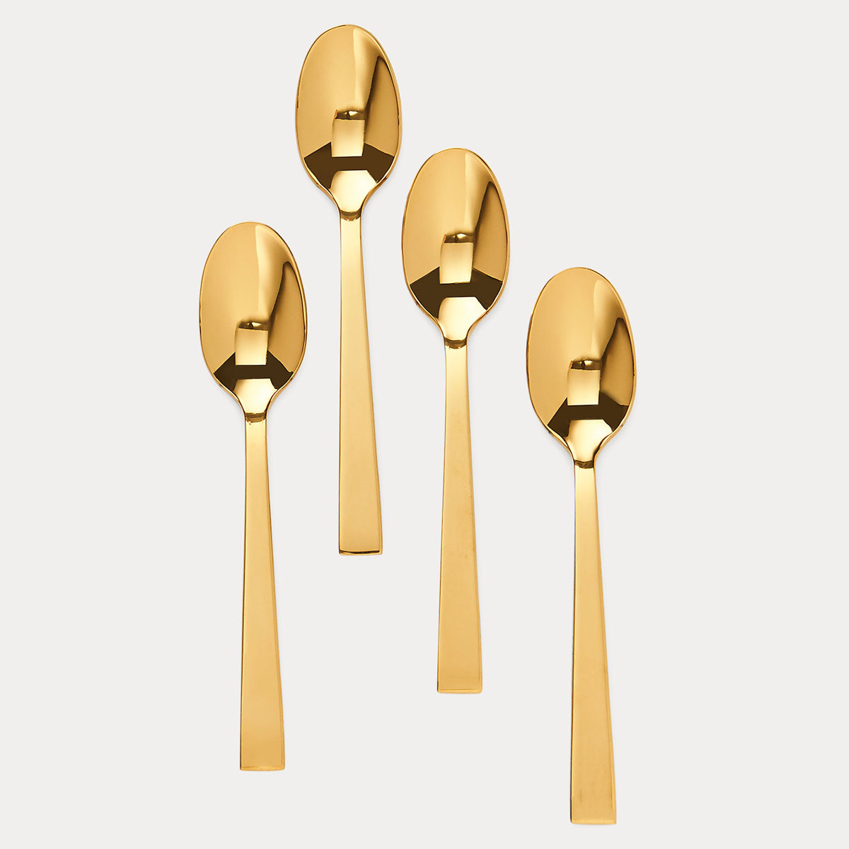 Ralph Lauren Academy Flatware Set of 4 Demitasse Spoons, Gold