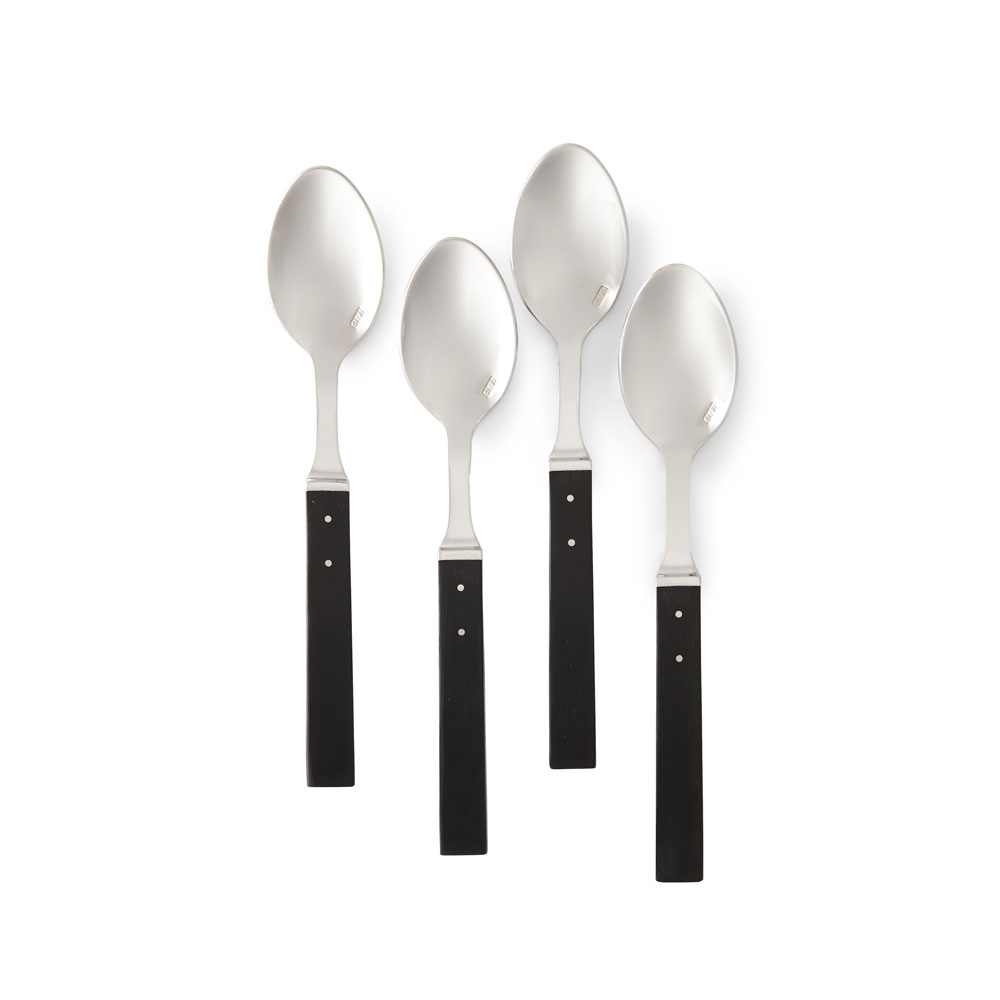 Ralph Lauren Ronan Set of 4 Cafe Spoons, Black