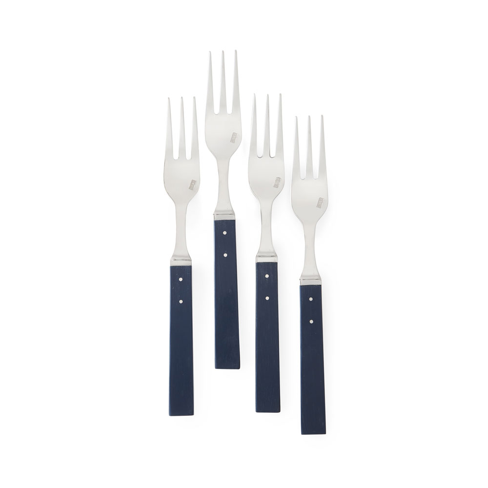 Ralph Lauren Ronan Set of 4 Appetizer Forks, Navy