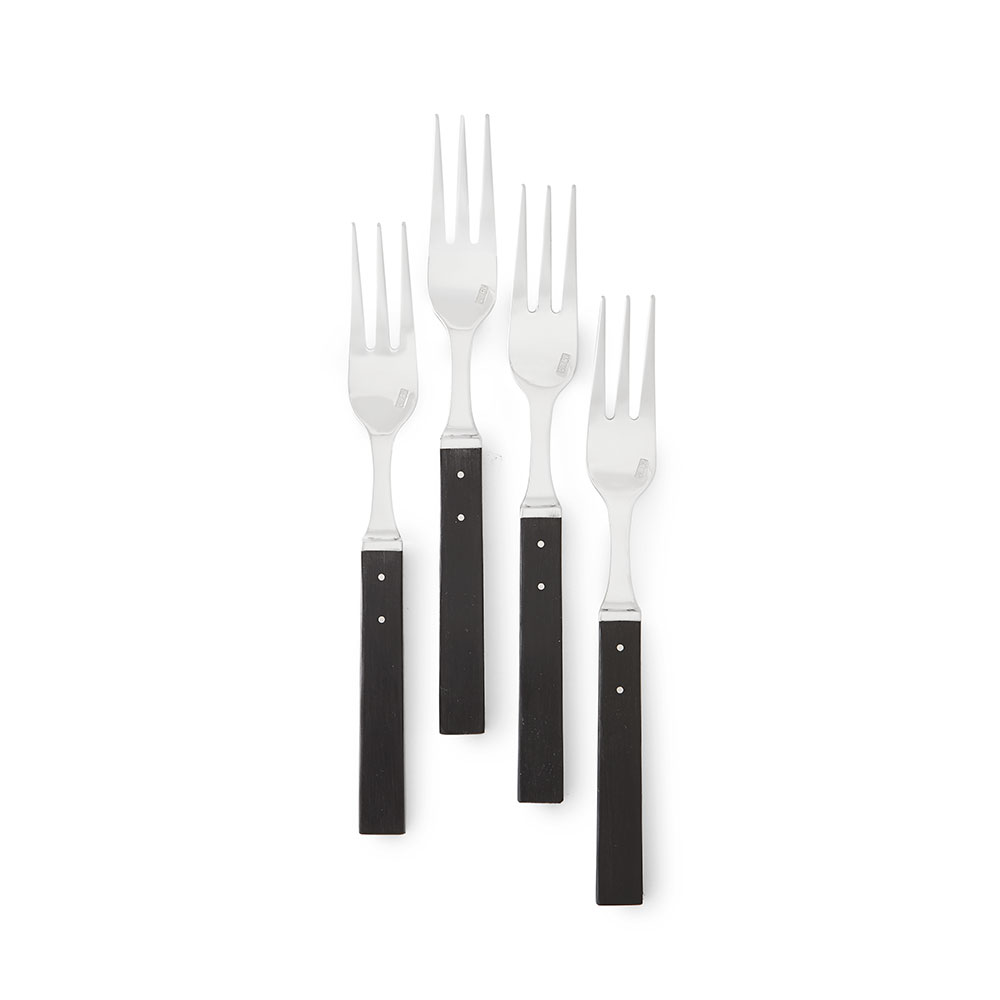 Ralph Lauren Ronan Set of 4 Appetizer Forks, Black