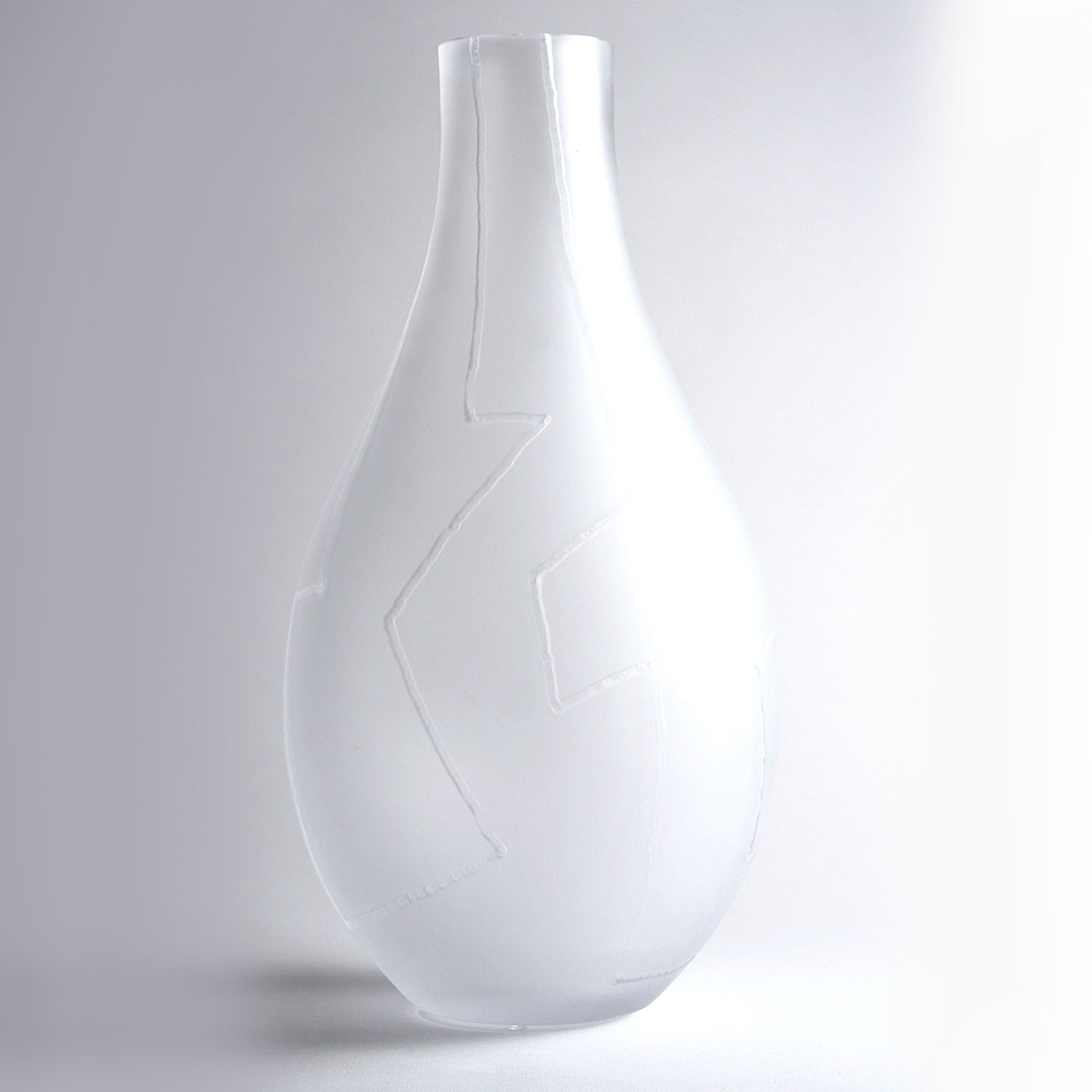 Orrefors Crystal, Art Piece Ingegerd Raman Tatlin Drop Crystal Vase Ltd 100