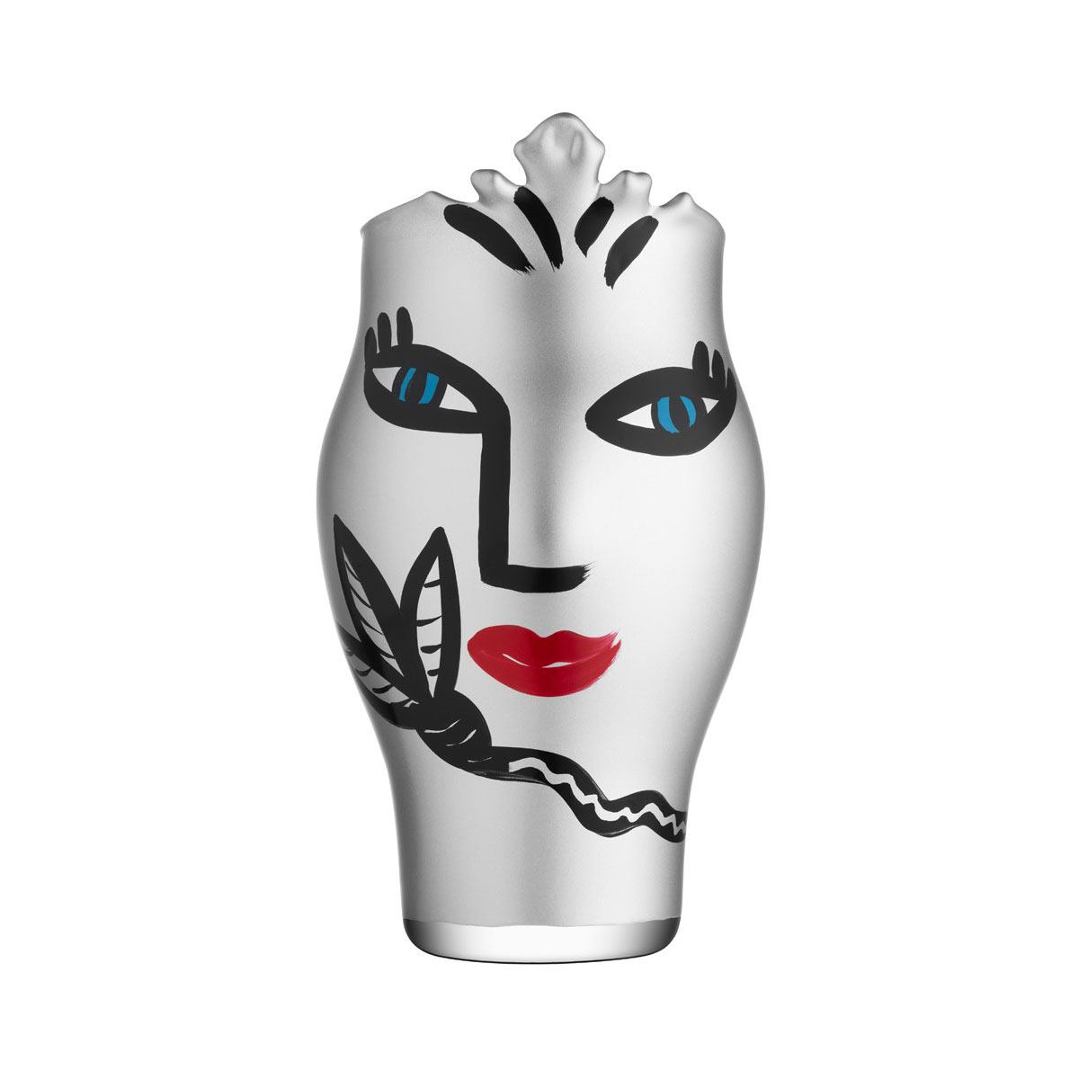 Kosta Boda Open Minds Crystal Vase, Silver