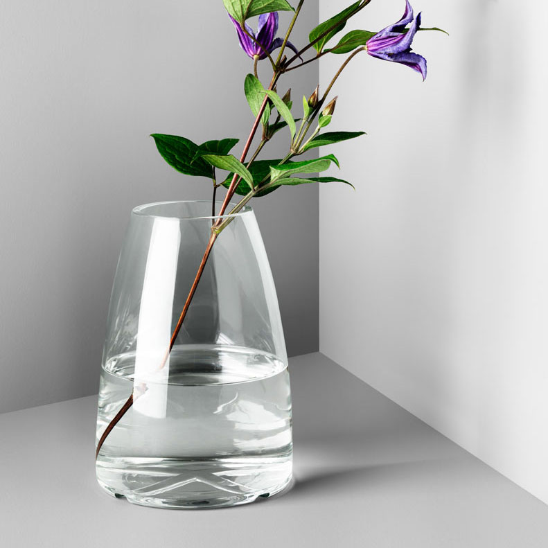 Kosta Boda Bruk Crystal Vase, Clear
