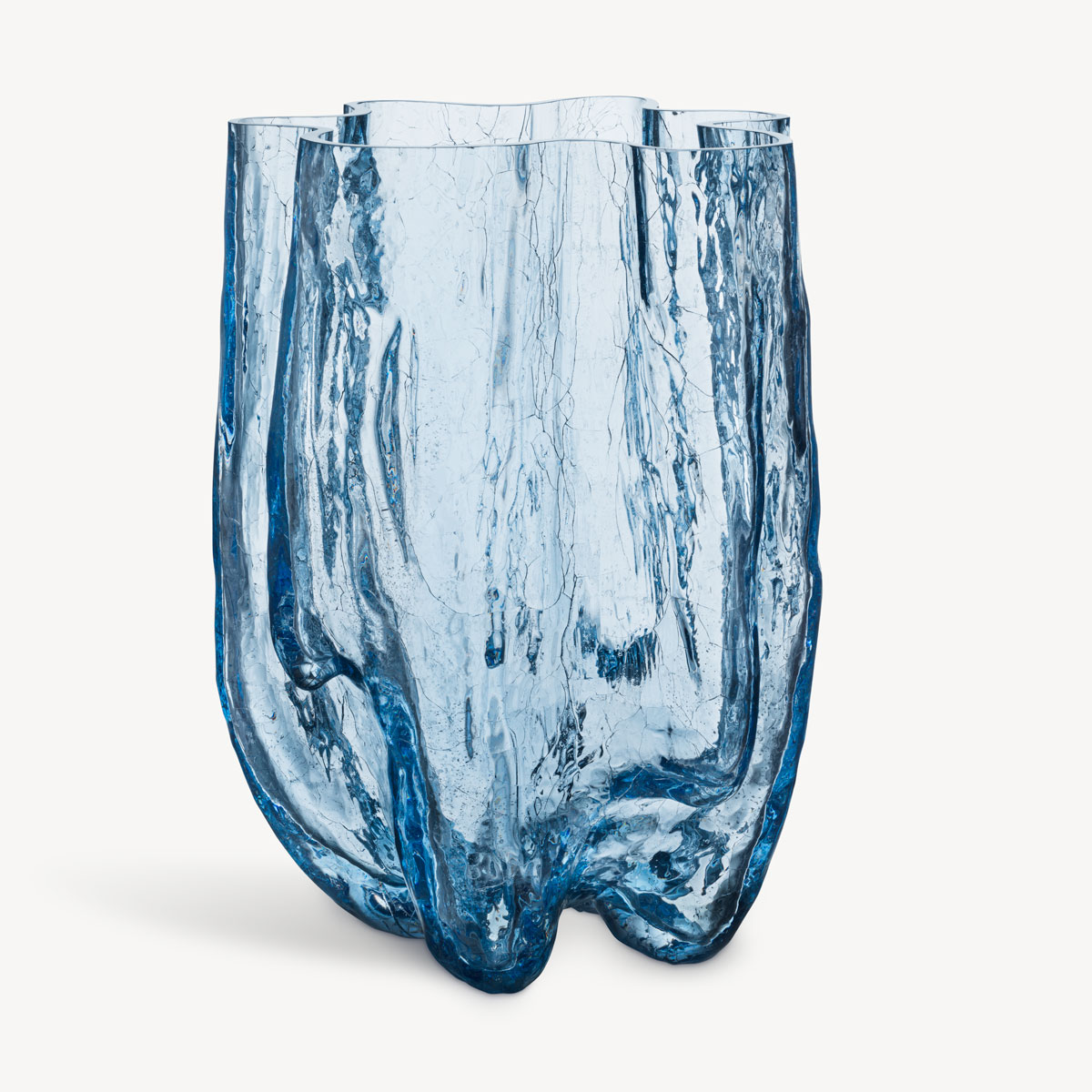 Kosta Boda Crackle 15" Vase Circular XL