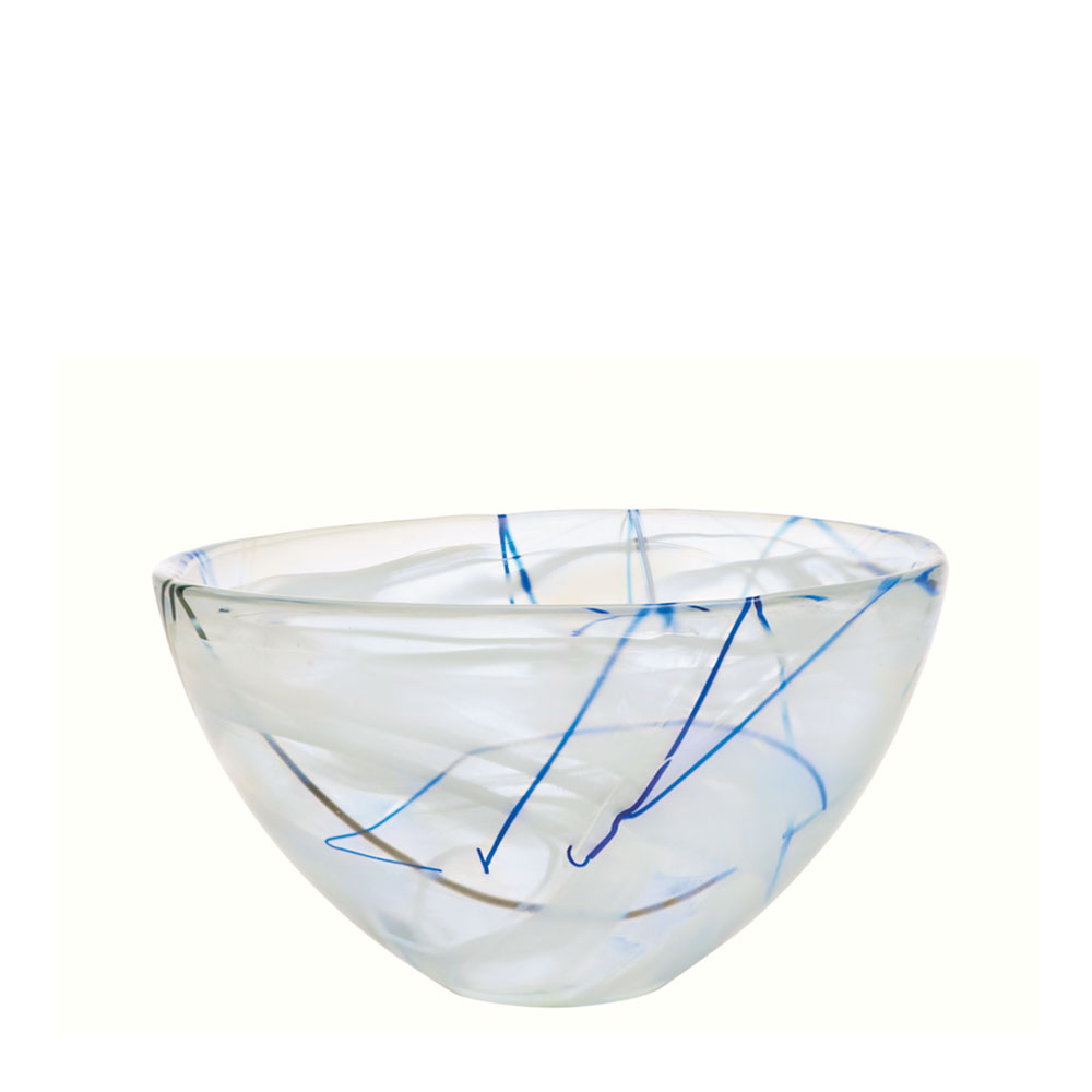 Kosta Boda Contrast 9" Crystal Bowl, White