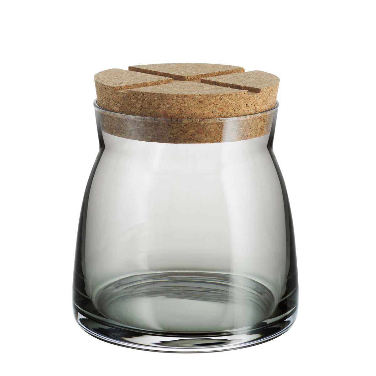 Kosta Boda Bruk Jar with Cork Grey, Medium