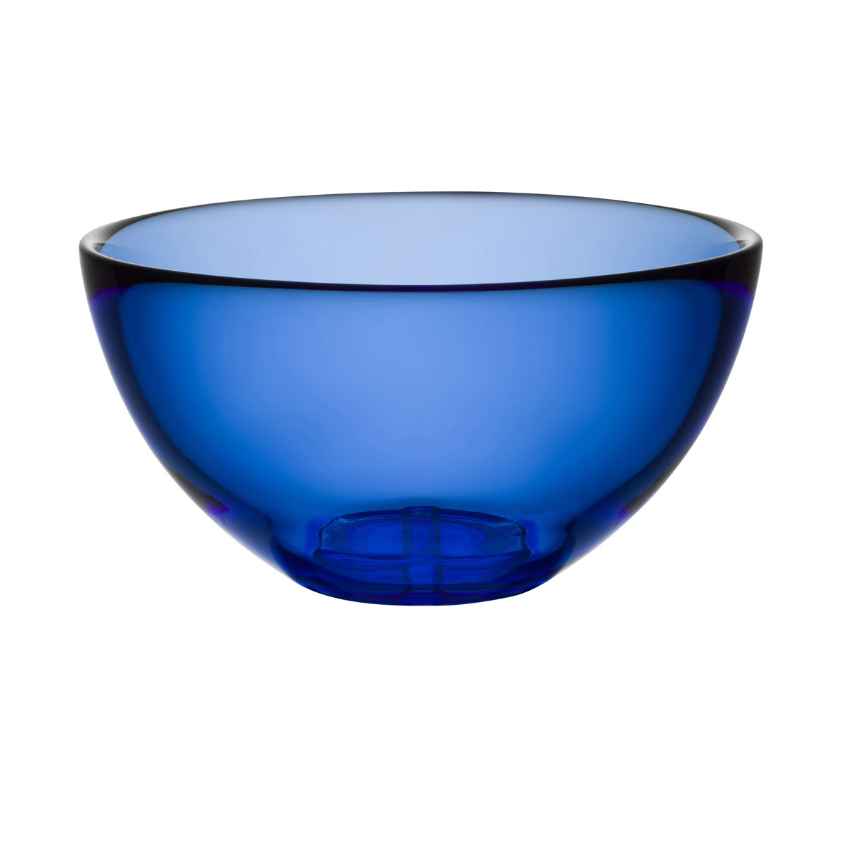 Kosta Boda 6 1/8" Bruk Crystal Serving Bowl, Water Blue