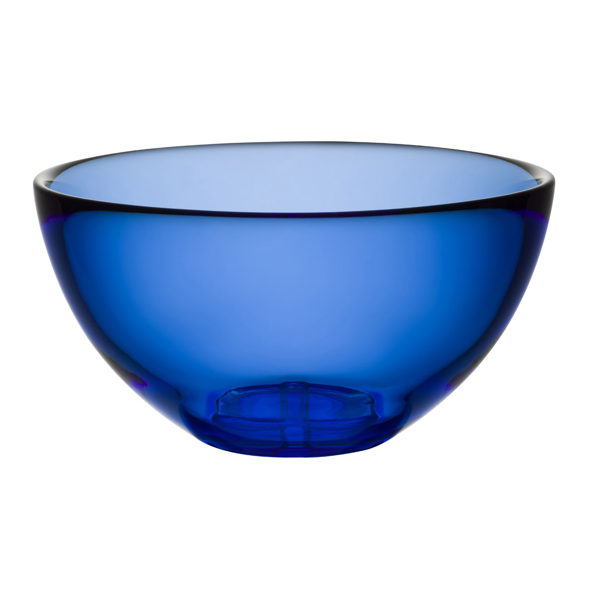 Kosta Boda Bruk Crystal Large Serving Bowl, Water Blue