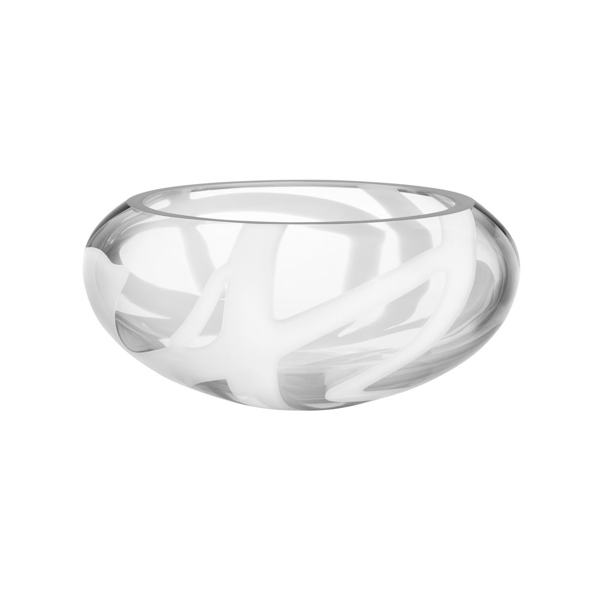 Kosta Boda 11 3/7" White Globe Crystal Bowl