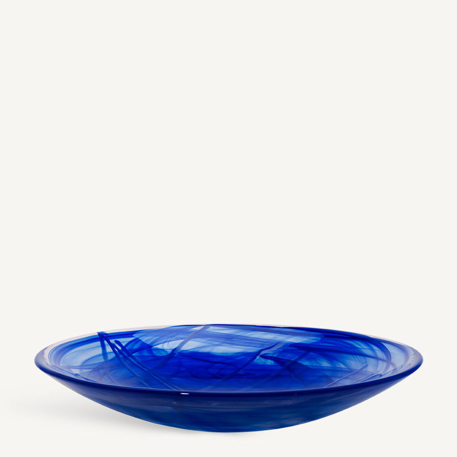 Kosta Boda Contrast 15" Dish Blue