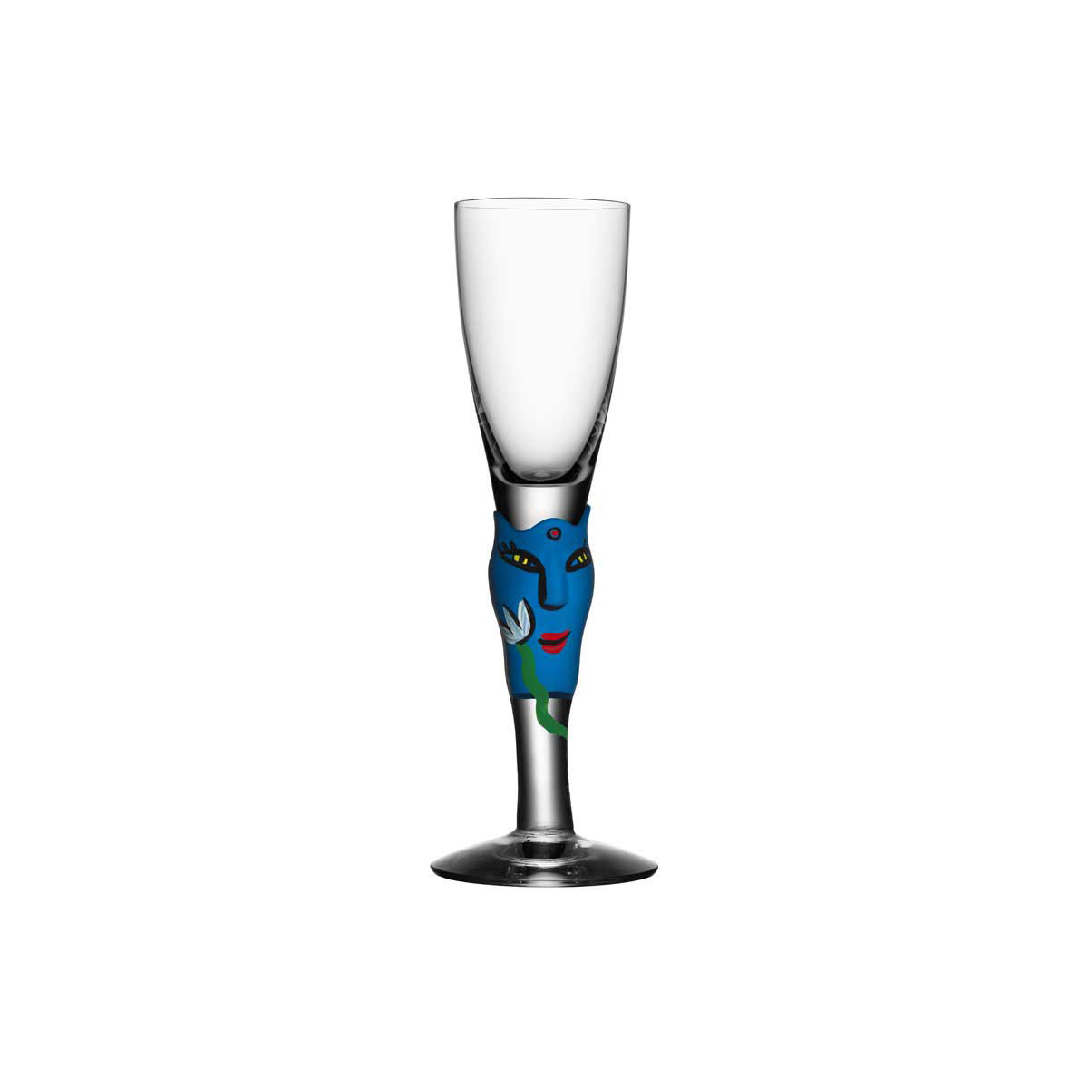 Kosta Boda Open Minds Crystal Shot Glass, Blue, Single