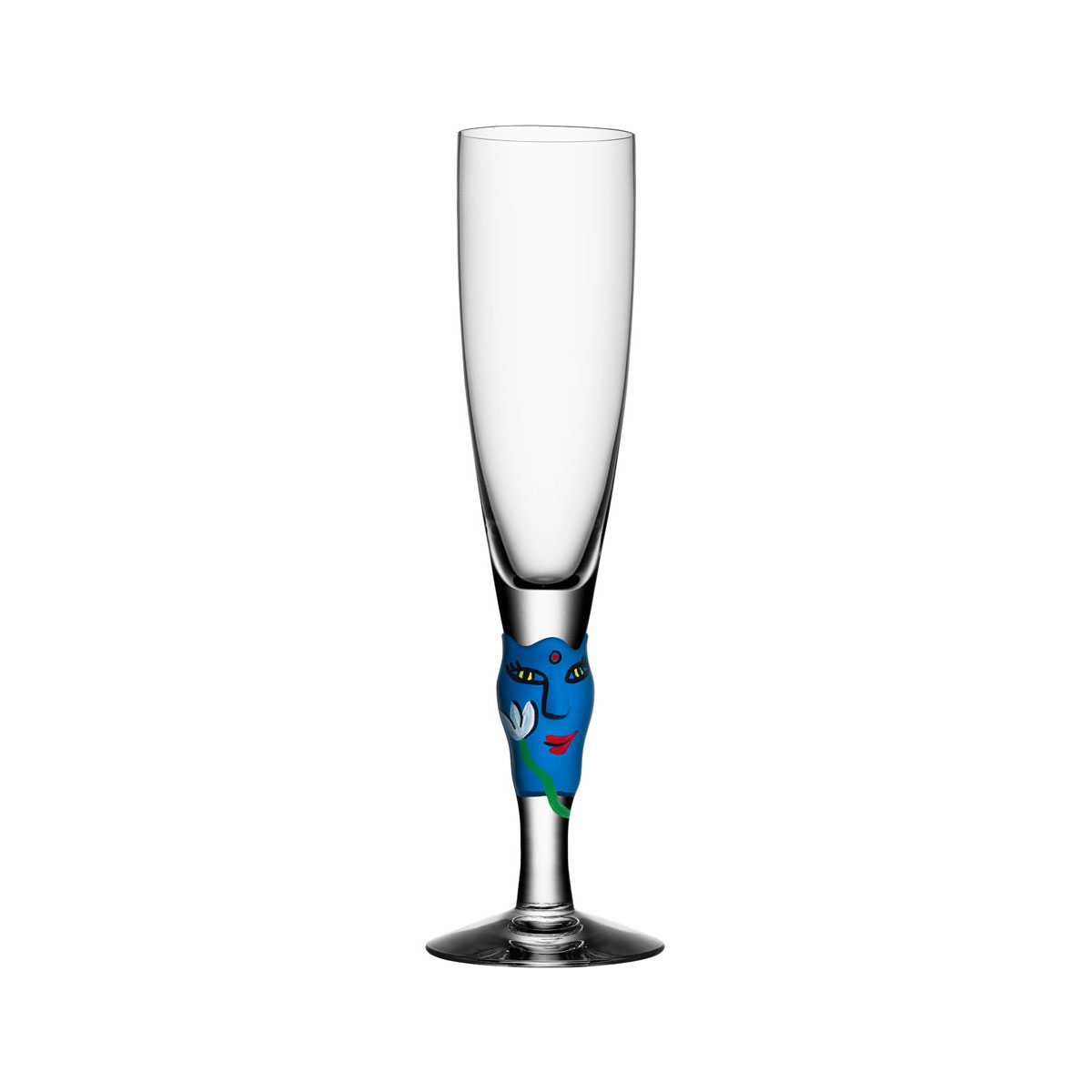 Kosta Boda Open Minds Blue Crystal Champagne, Single