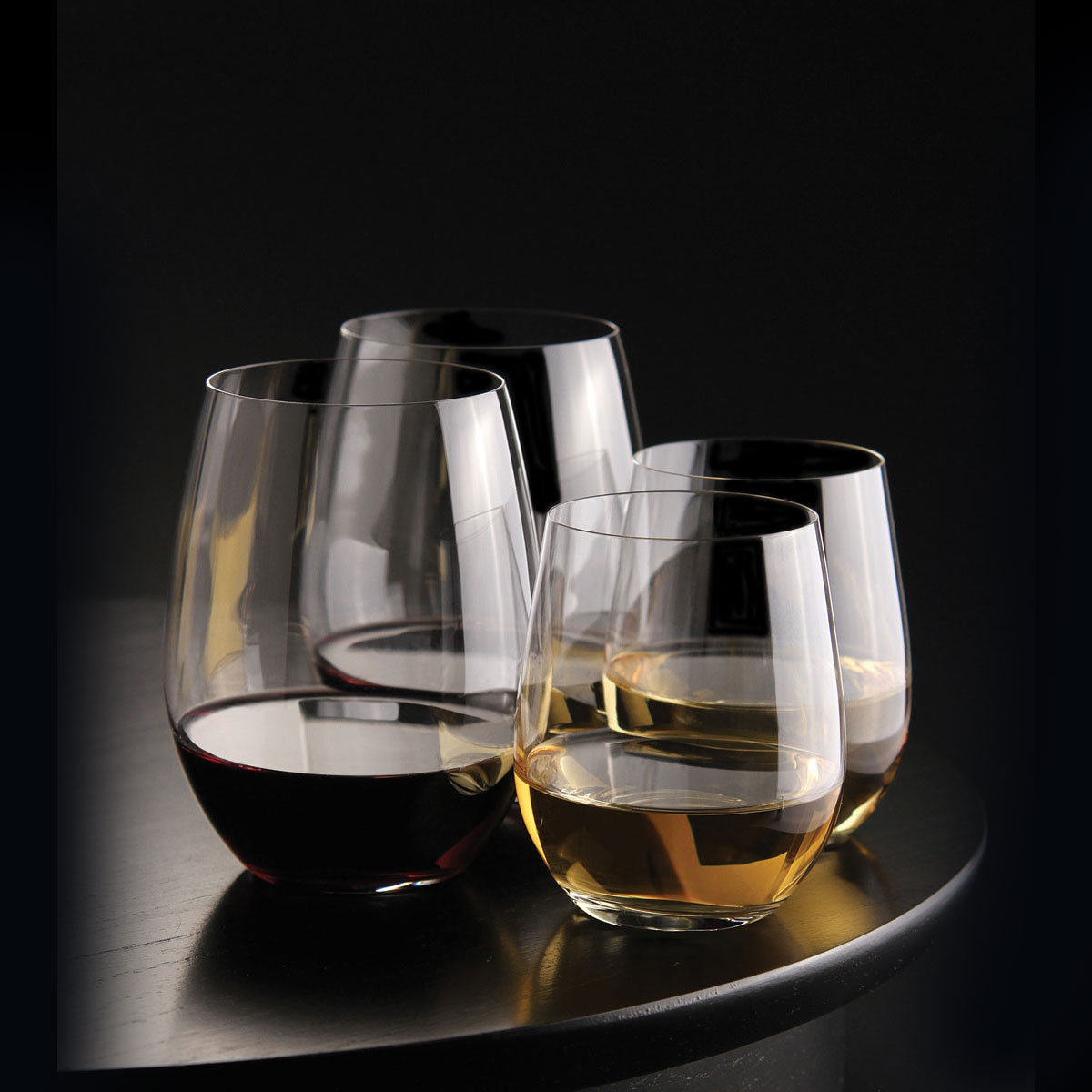 Riedel O Stemless, 2 Cabernet, 2 Chardonnay, Buy 3 + 1 Free Wine Glass Set