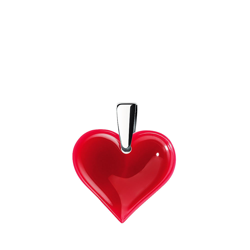 Lalique Amoureuse Beaucoup Heart Pendant, Red