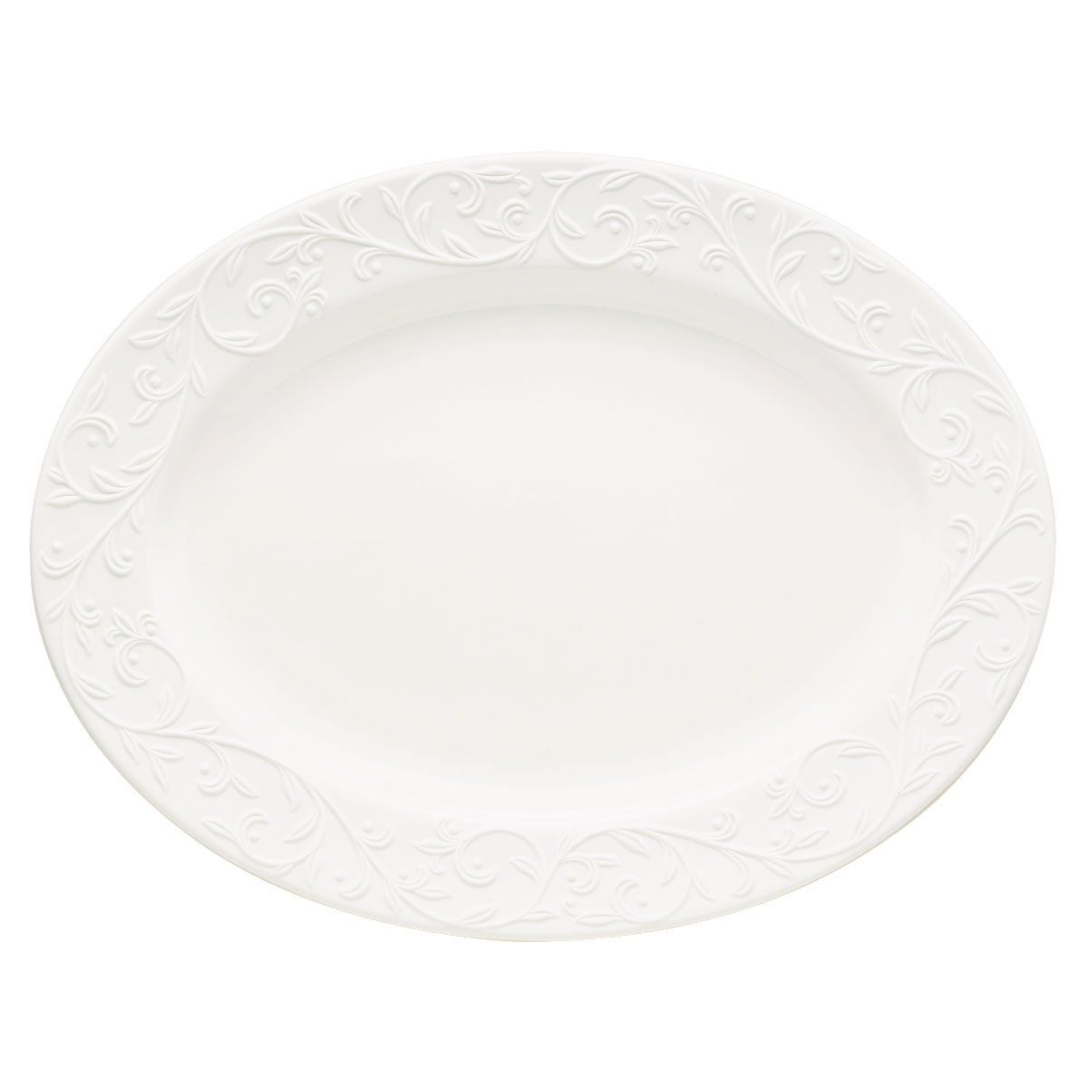 Lenox Opal Innocence Carved Dinnerware Oval Platter