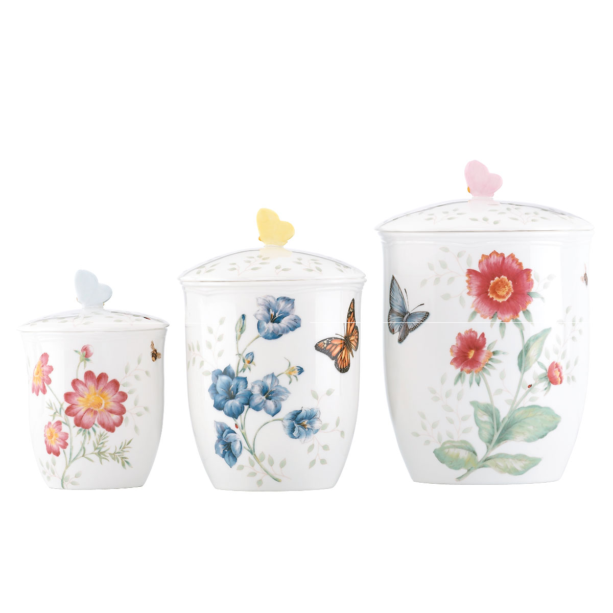 Lenox Butterfly Meadow Dinnerware Canister Set Of Three