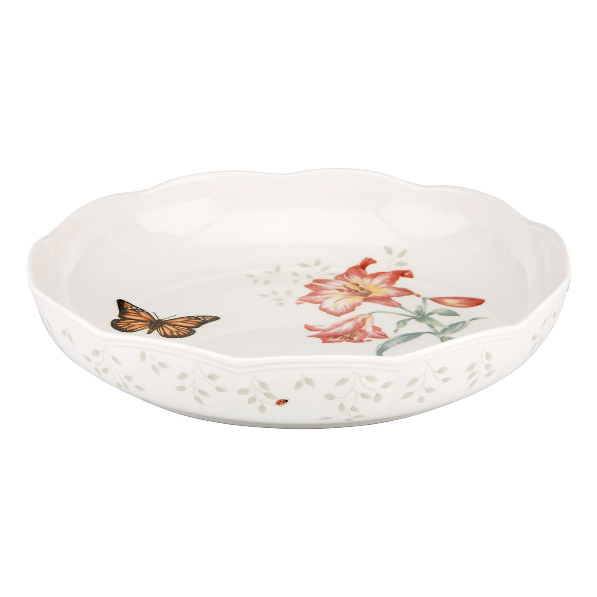 Lenox Butterfly Meadow China Low Serving Bowl, Single