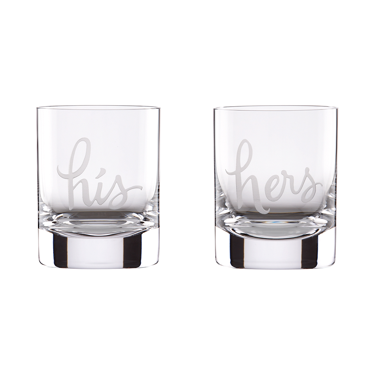 Kate Spade New York, Lenox Two of a Kind His and Hers Crystal DOF Tumbler Glass, Pair