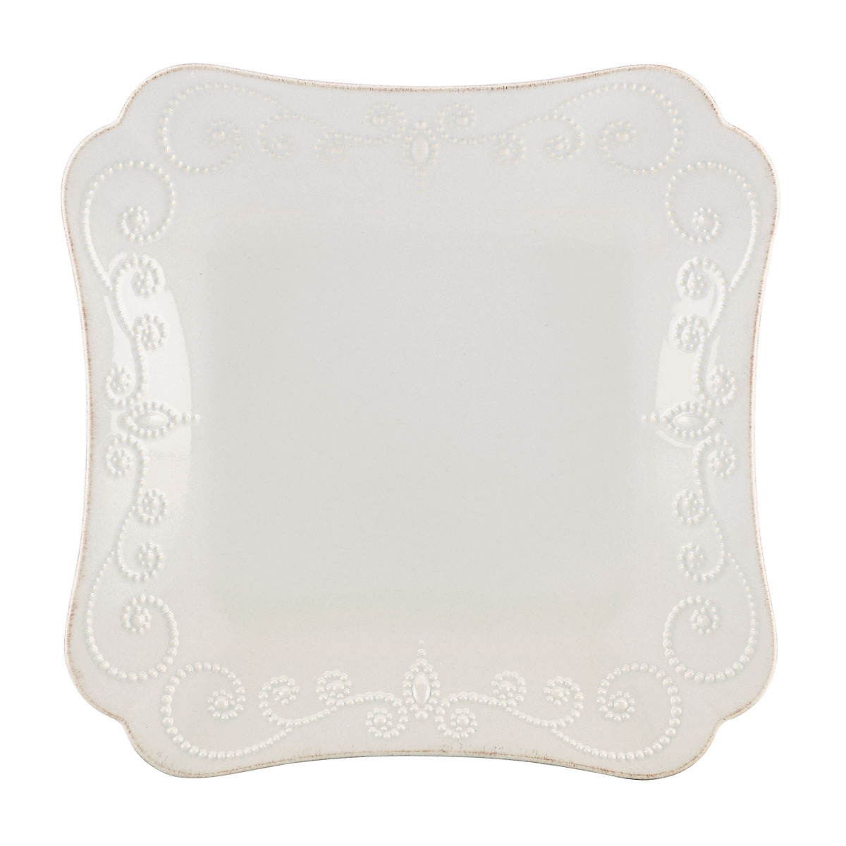 Lenox French Perle White China Square Dinner Plate, Single