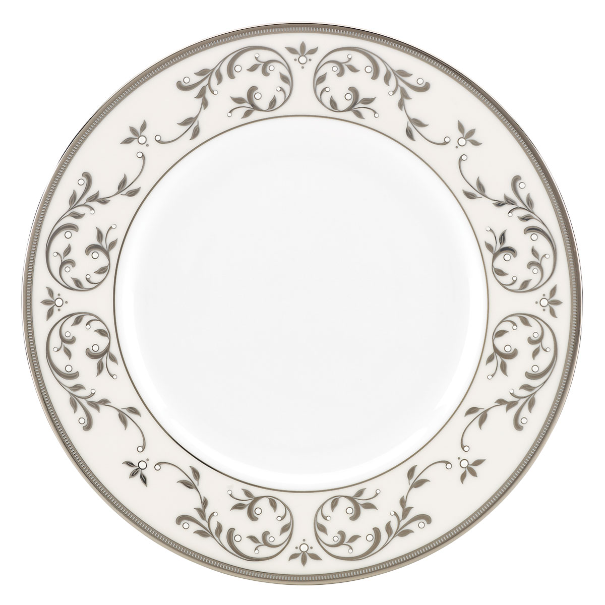 Lenox Opal Innocence Silver Platinum Dinnerware Accent Plate