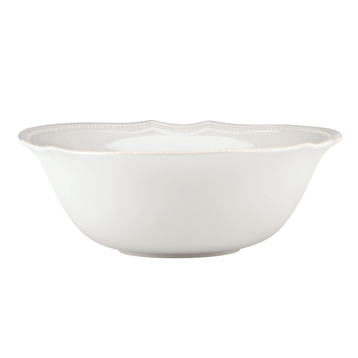 Lenox French Perle Bead White China Serving Bowl