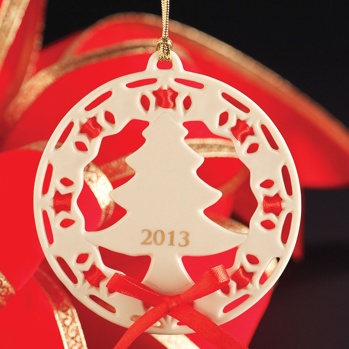 Lenox Christmas Wrappings Christmas Tree 2013 Ornament