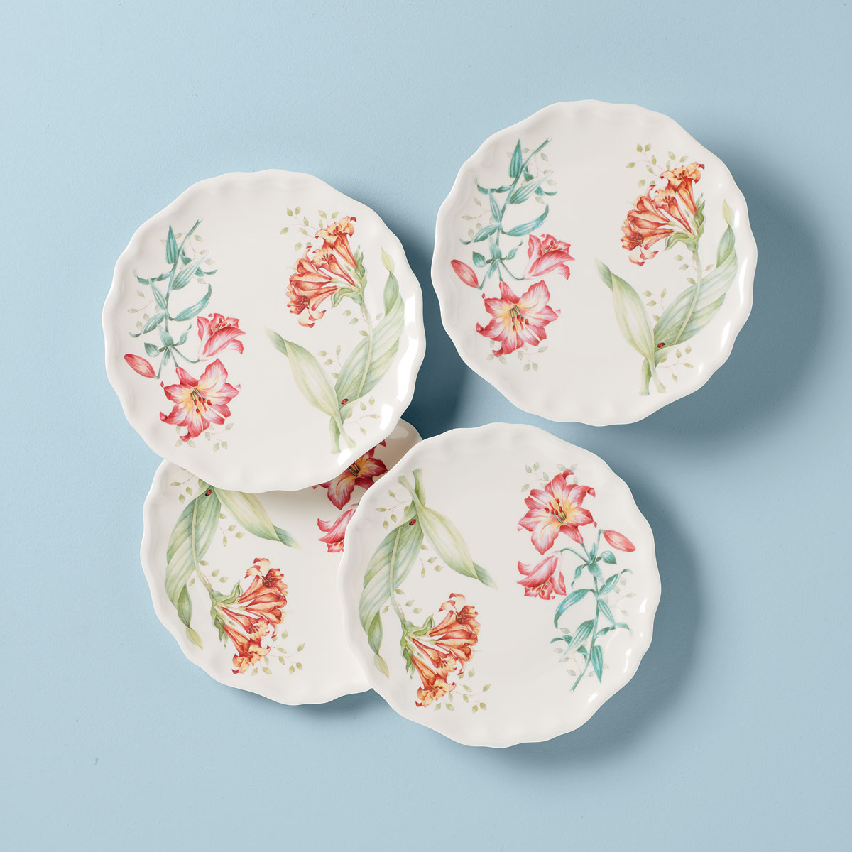 Lenox Butterfly Meadow Melamine Dinnerware Accent Place Setting Of Four