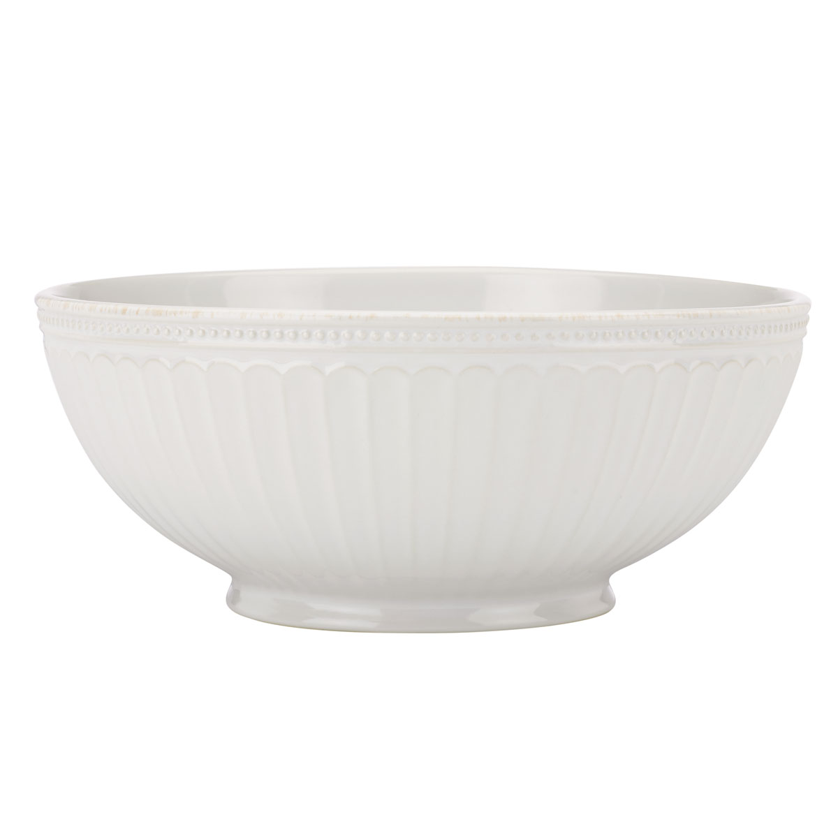 Lenox French Perle Groove White Dinnerware Serving Bowl